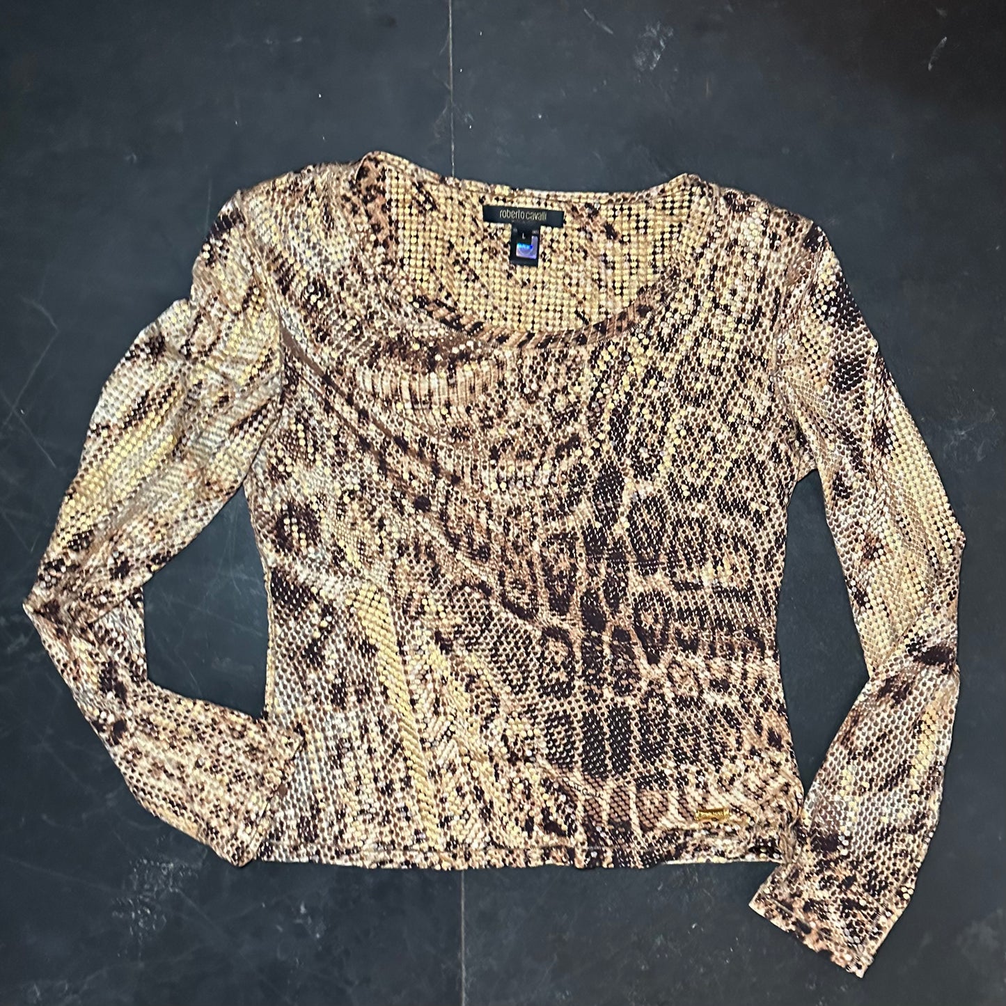 Roberto Cavalli Leopard Print Long Sleeve