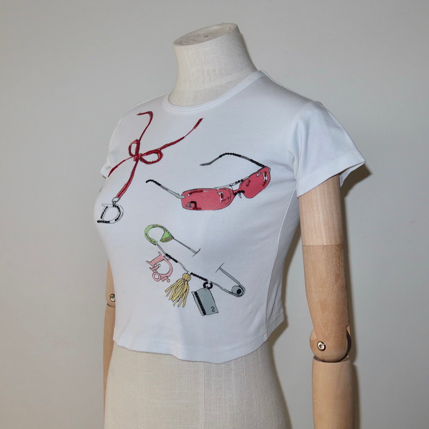 Dior Kids Cropped 'Baby' Tee