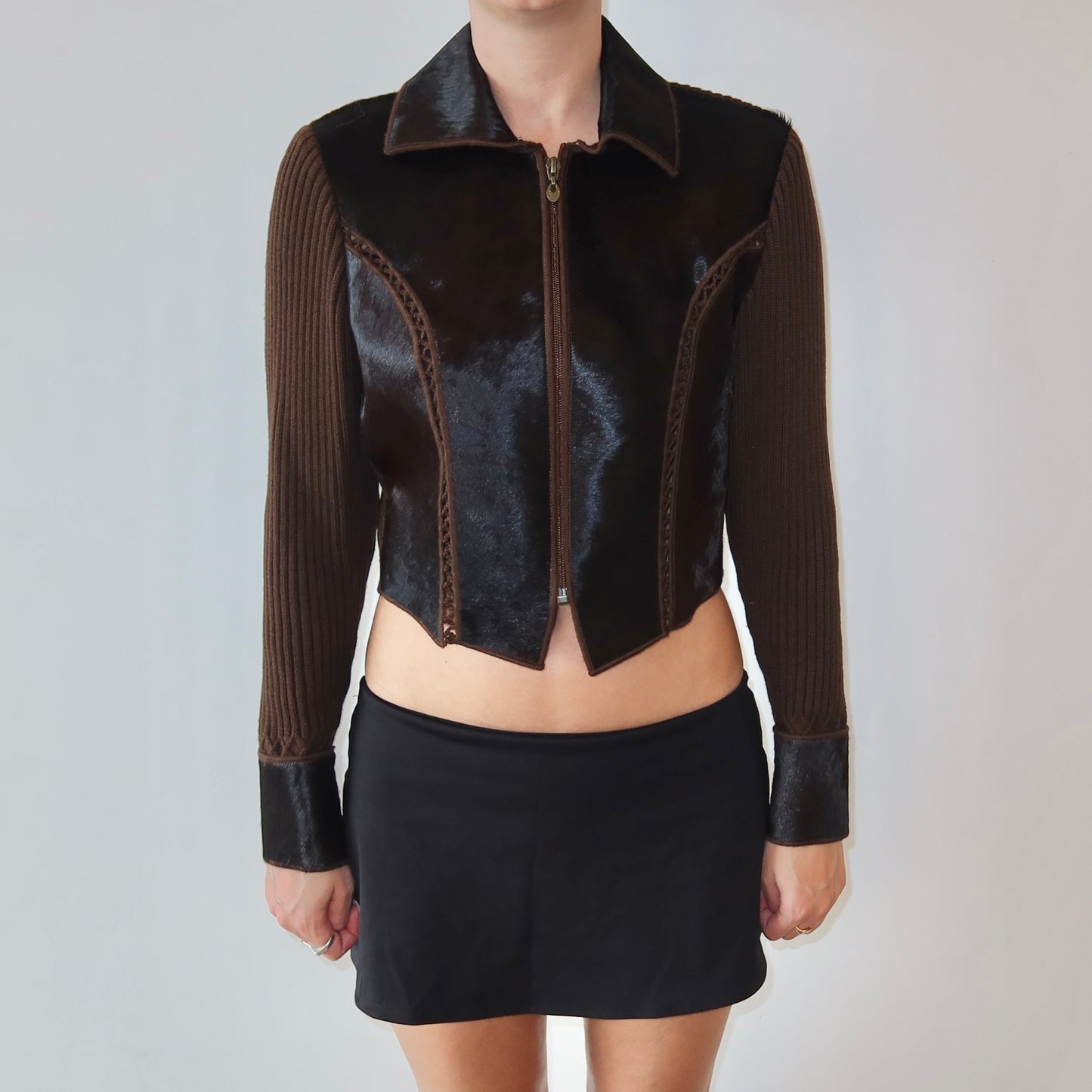 Trussardi Cowhide Panel Jacket