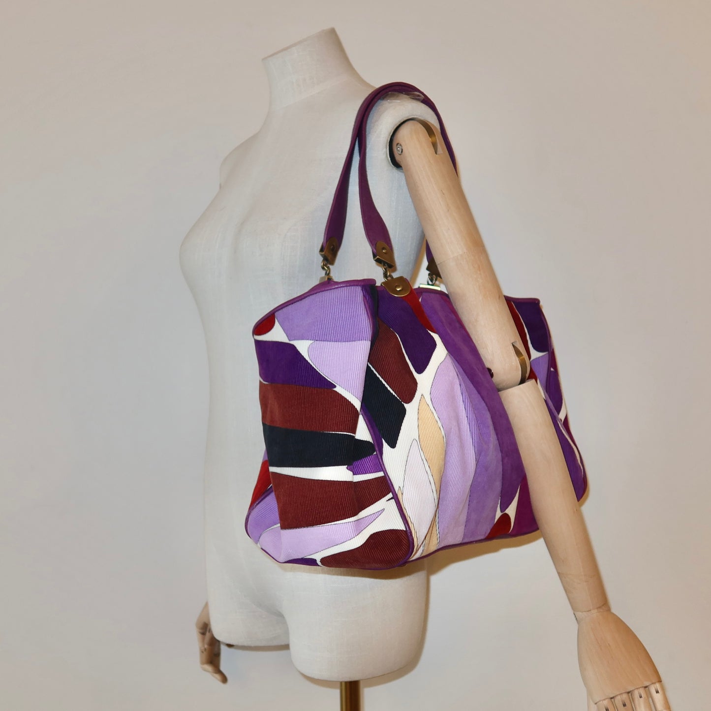 Emilio Pucci XL Corduroy Tote