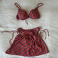 Burberry Red Nova Check Three Piece Bikini