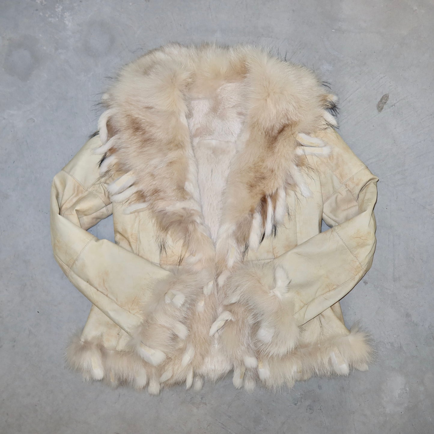 Vintage Leather and Real Fur Jacket