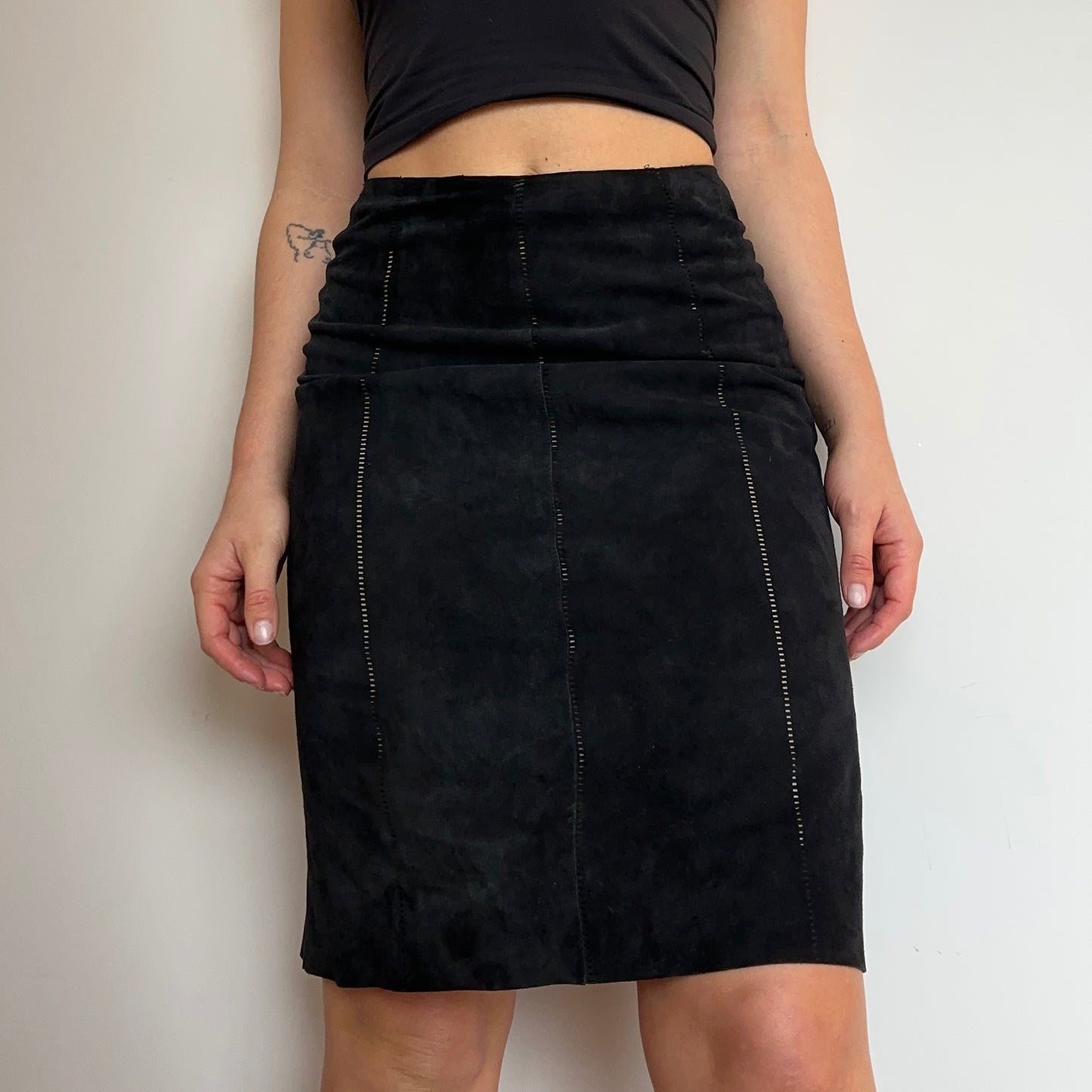 Gucci Navy Suede Skirt