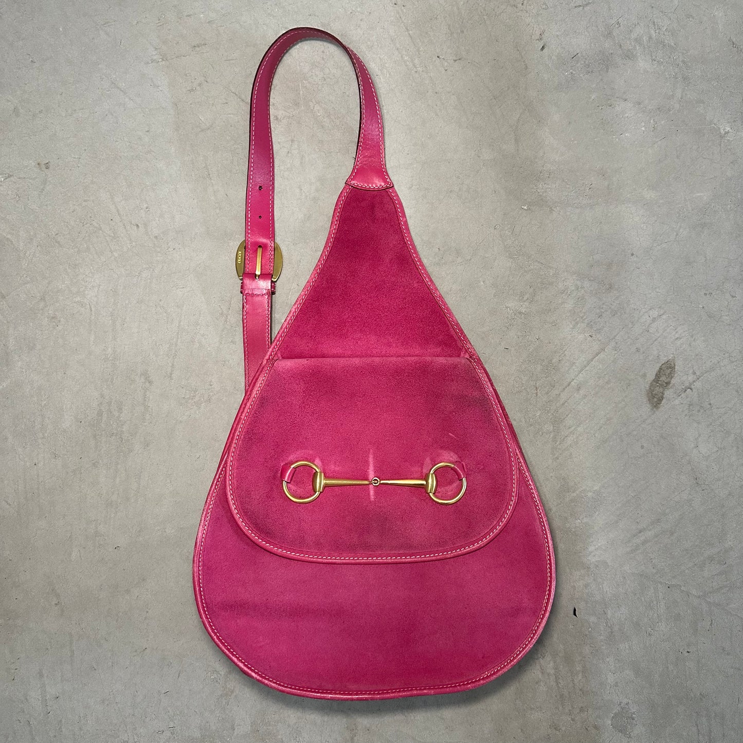 Gucci Hot Pink Suede Crossbody