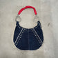 Cuffz Rare Studded Denim Double Cuff Tote