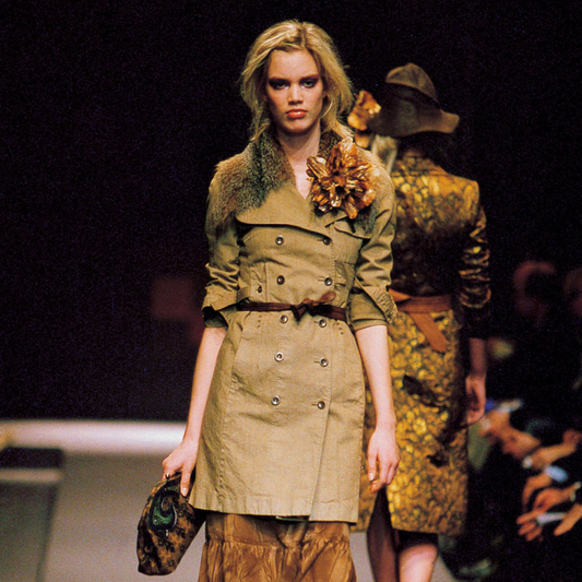 Miu Miu AW2004 Fox Fur Trench Coat