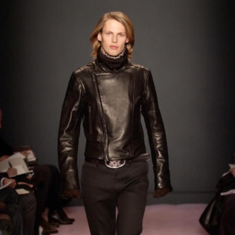 YSL AW2003 Brown Leather Belt (Unisex)