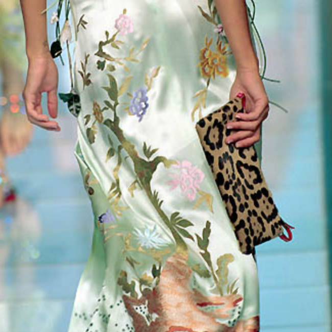 Valentino SS2000 Pony Hair Leopard Print Pochette