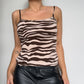 Blumarine SS2000 Brown Zebra Knit Tank