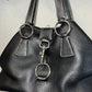 Miu Miu Rare Black Leather Snap Hook Bag
