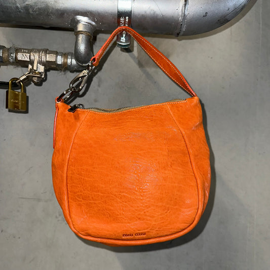 Miu Miu Mini Orange Clasp Hook Bag