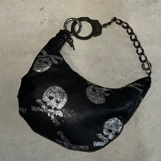 Cuffz Sequin Skull Barfly Bag