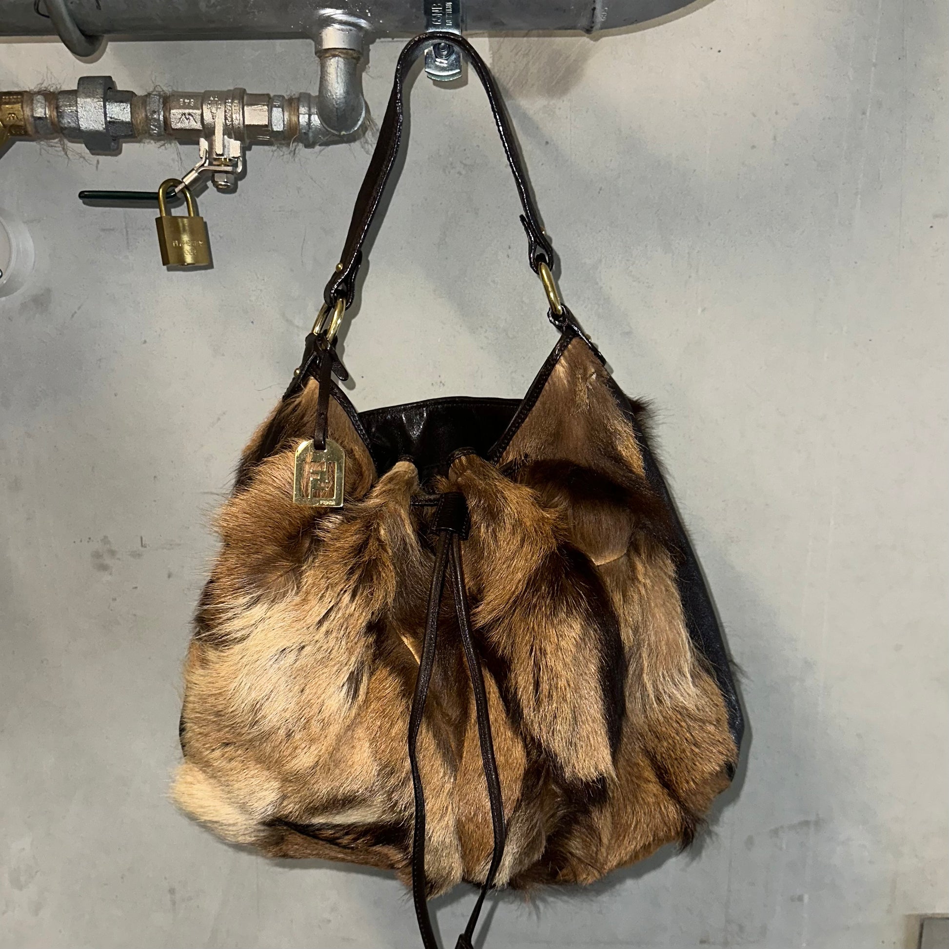 Fendi Real Fur Bucket Bag Guzzi Archive