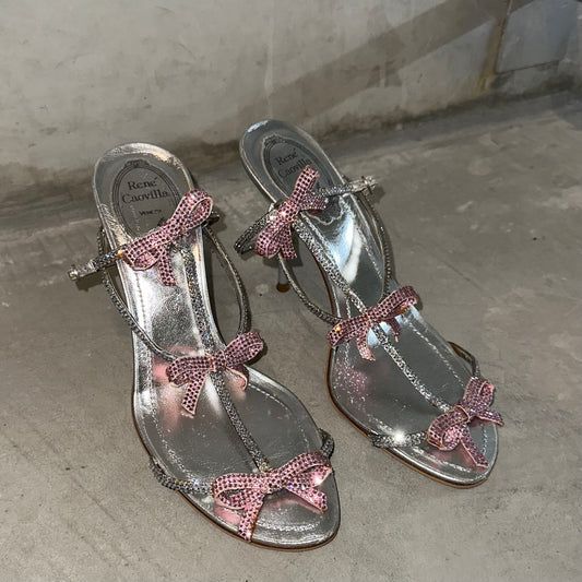 Rene Caovilla Triple Bow Heels (37)
