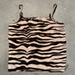 Blumarine SS2000 Brown Zebra Knit Tank