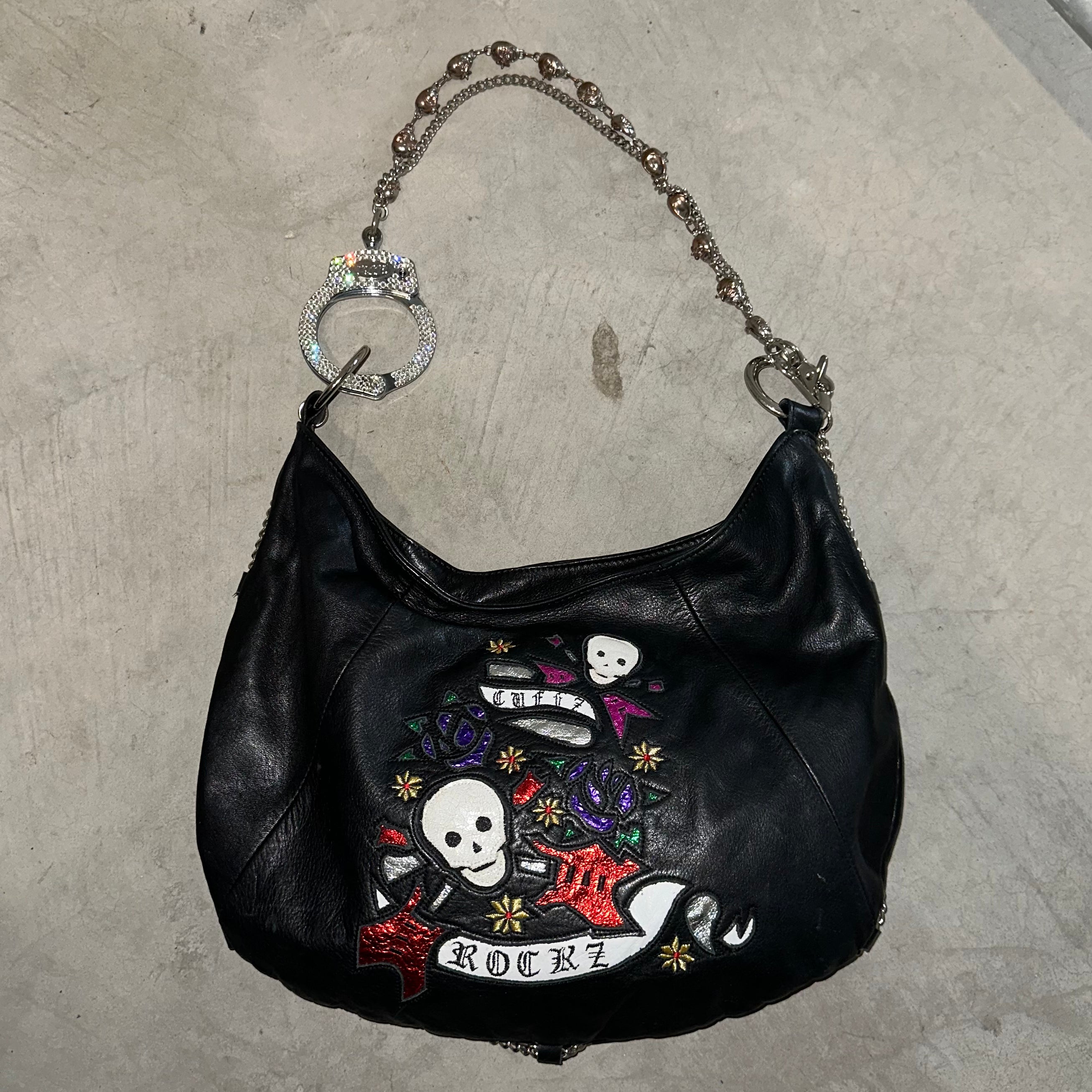 バッグ cuffz black l hand bag Cuffz by Linz Rare Skulls Bag – Guzzi Archive