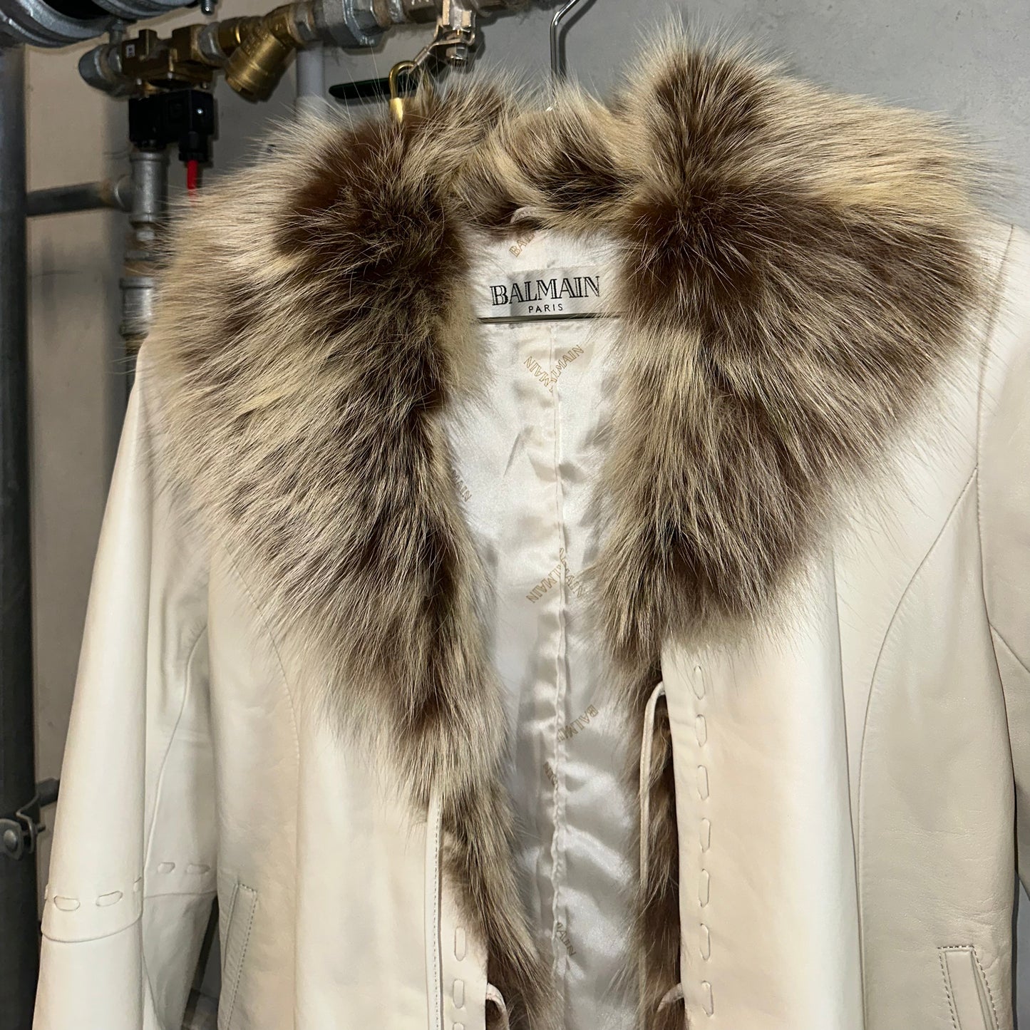 Balmain fur discount trimmed jacket