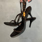 Gucci Brown Suede Bamboo Heels (37.5)