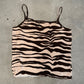 Blumarine SS2000 Brown Zebra Knit Tank