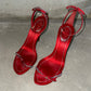 Rene Caovilla Red Satin Bow Heels (37.5)