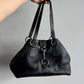 Miu Miu Rare Black Leather Snap Hook Bag