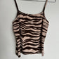 Blumarine SS2000 Brown Zebra Knit Tank