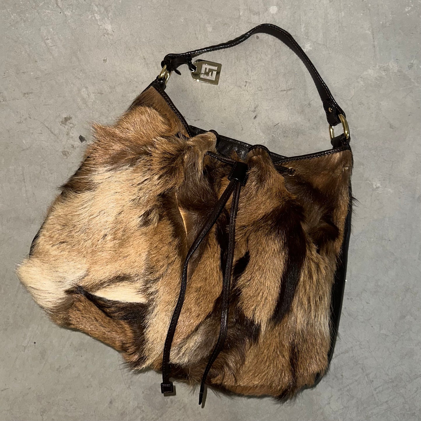 Fendi Real Fur Bucket Bag