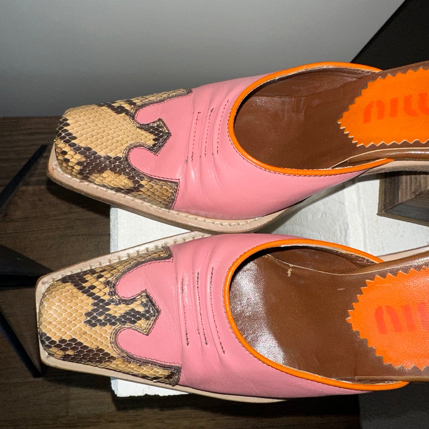 Rare Miu Miu SS1999 Western Cowboy Mules (36.5)