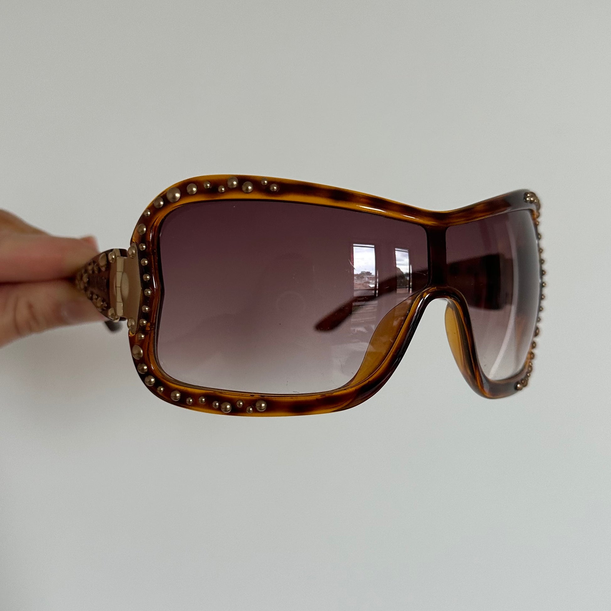 Miu Miu Studded Oversized Sunglasses – Guzzi Archive