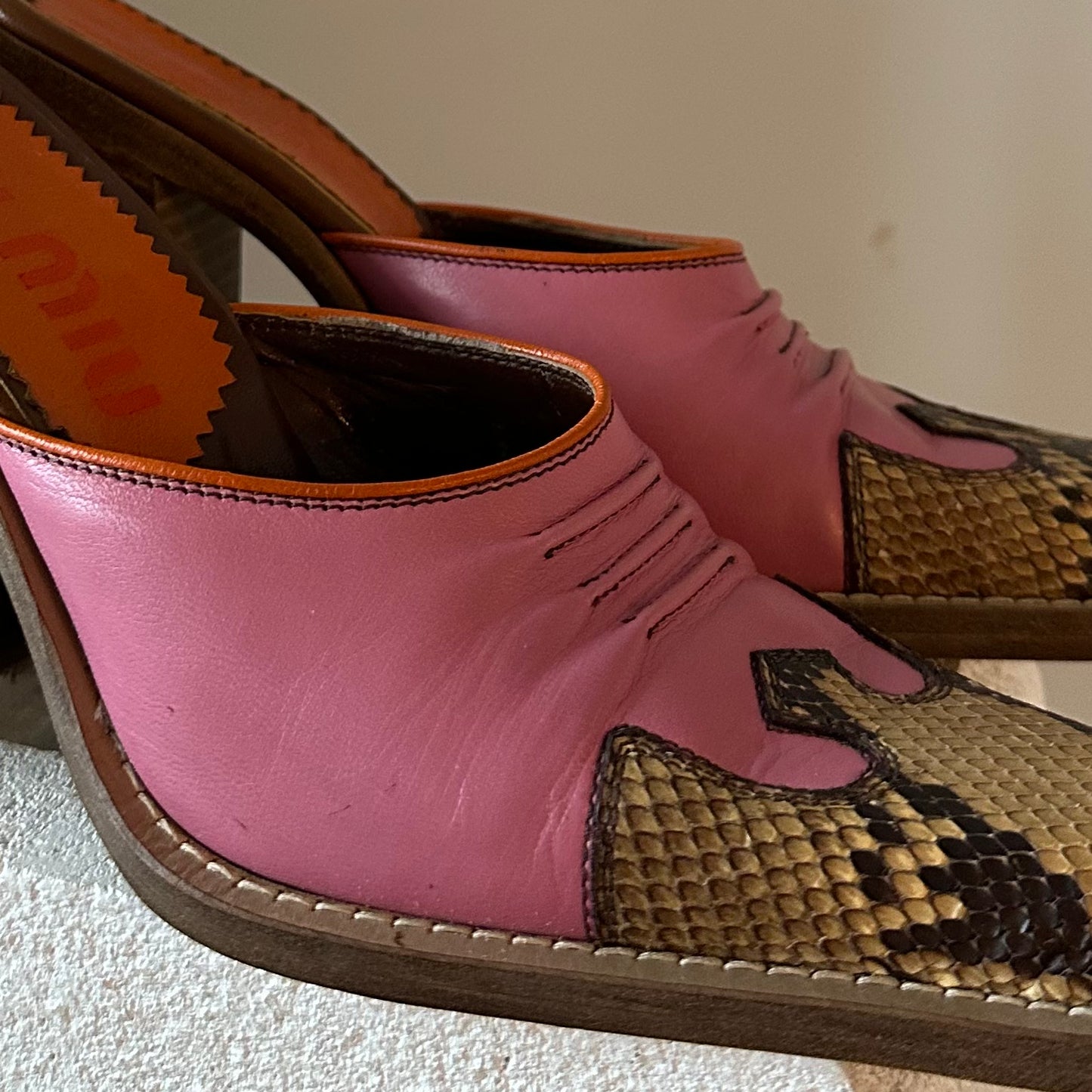 Rare Miu Miu SS1999 Western Cowboy Mules (36.5)