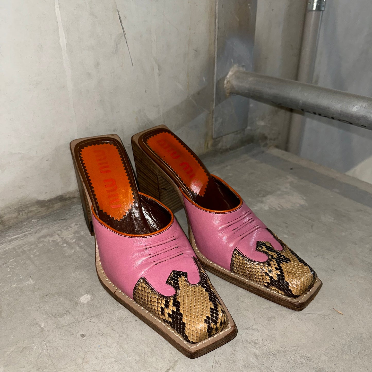 Rare Miu Miu SS1999 Western Cowboy Mules (36.5)